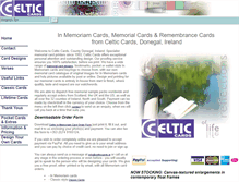 Tablet Screenshot of celtic-cards.com